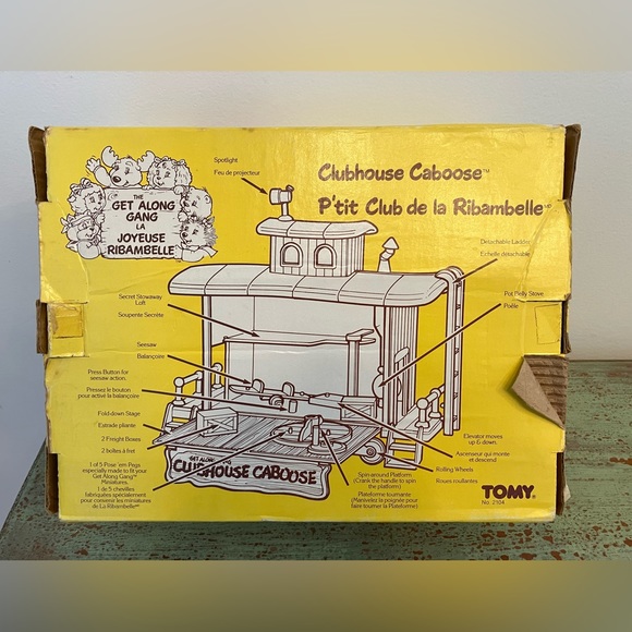 Vintage 1984 TOMY Get Along Gang Clubhouse Caboose Toy & Original Box - Picture 9 of 11